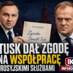 Andrzej Duda pokazuje dokument z podpisem Donalda Tuska